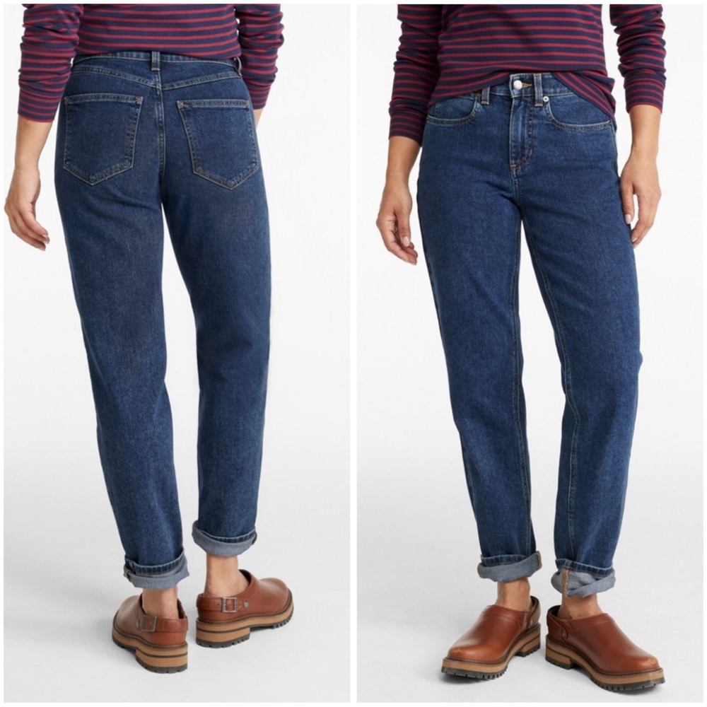 Like New VTG L.L. Bean Classic Fit Boyfriend Blue High-Rise Straight Jeans Women